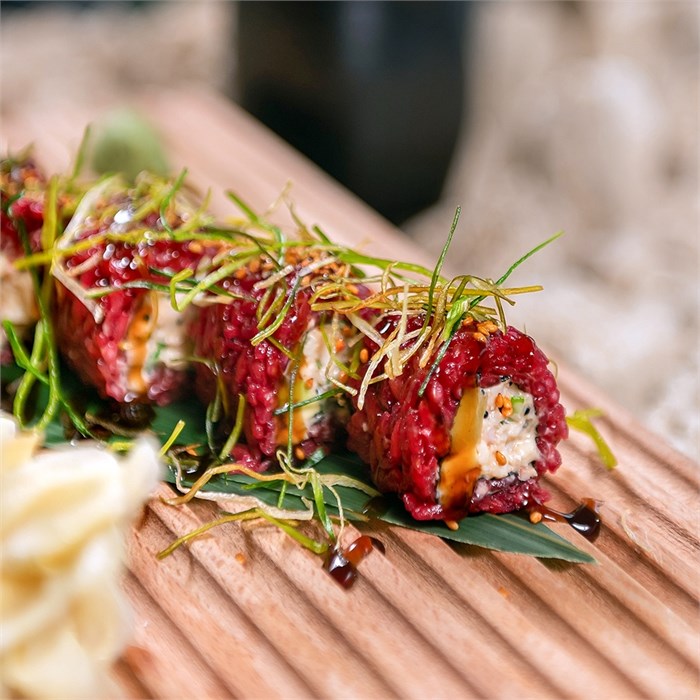 Красный ролл с осьминогом и крабом 1007226 - фото 5034